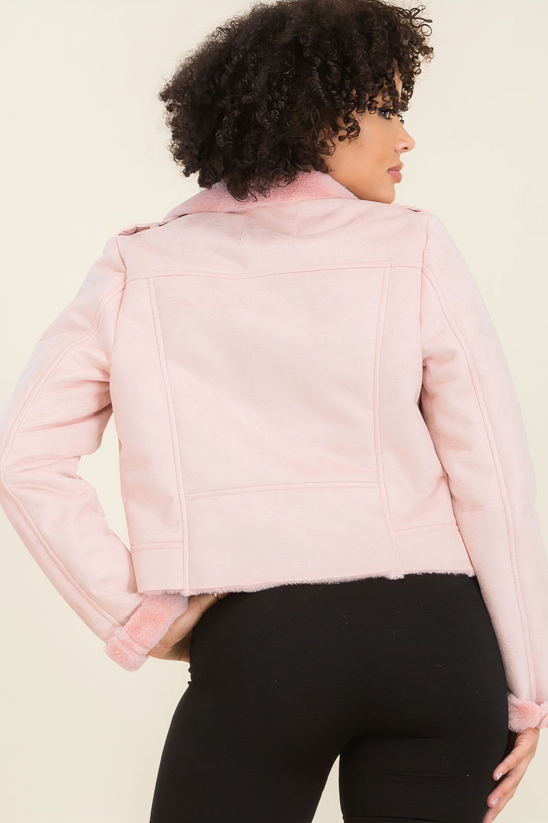 Pinky Suede Faux Jacket